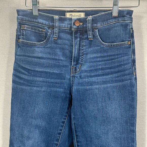 Madewell Jeans Womens 26 Roadtripper Blue Cotton Stretch Pockets Medium Wash - Picture 2 of 10